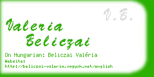 valeria beliczai business card